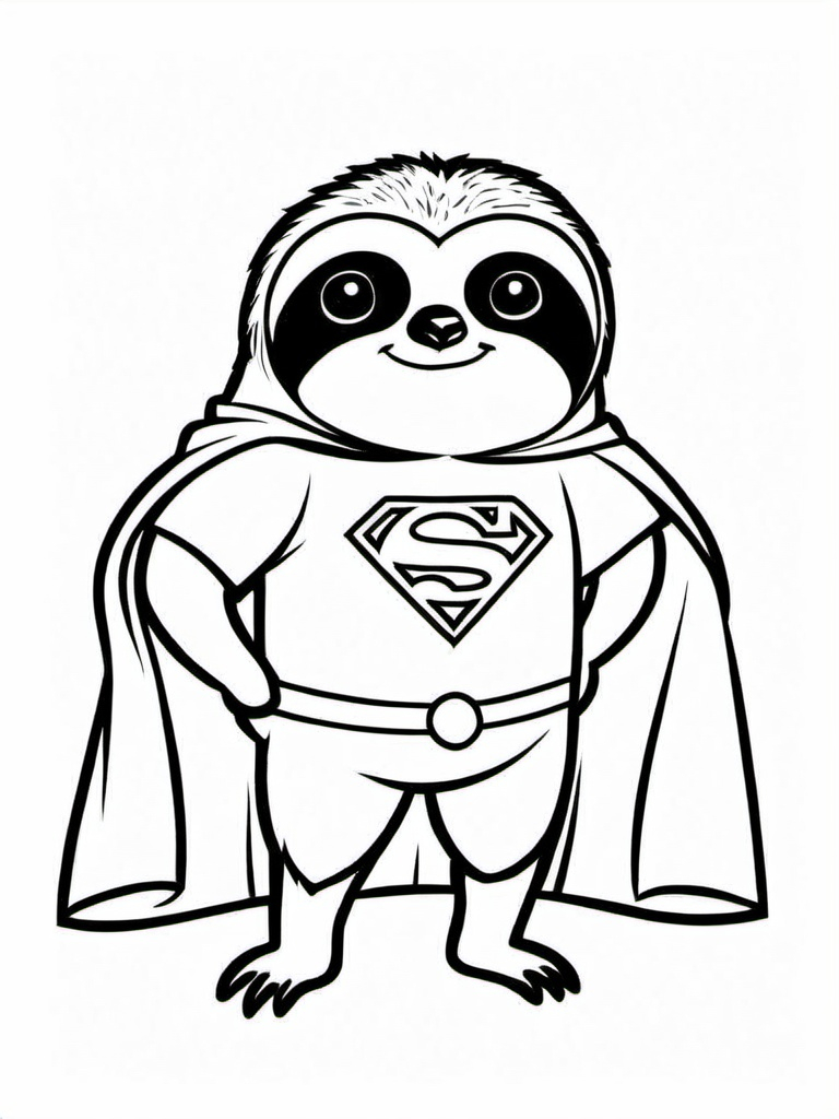 Super Sloth Cape Wearing T-Shirt