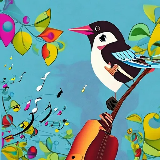Prompt: funky song bird singing