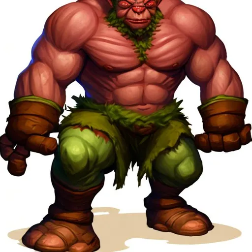 Prompt: Super buff short goblin