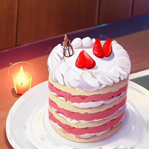Prompt: angle cake 
