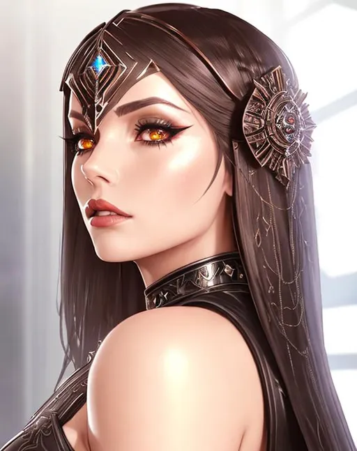 Prompt: Female Sith Lord from Star Wars, wearing black leather dress  and metal shoulder pads, in a metal corridor, metal windows looking to cosmo space, concept art, front, epic Instagram, artstation, hyperdetailed intricately detailed, unreal engine, fantastical, intricate detail, splash screen, complementary colors, fantasy concept art, 8k, deviantart masterpiece, oil painting, heavy strokes, splash arts
soft smile, happy, perfect face, perfect eyes, perfect teeth, perfect body, perfect anatomy, beautiful body, trending on instagram, trending on tiktok, trending on artstation, trending on cgsociety, white sclera, photorealistic, masterpiece, cinematic, 16k artistic photography, epic, drama, romance, glamour, beauty, cinematic lighting, dramatic lighting, insanely detailed, soft natural volumetric cinematic lighting, award-winning photography, rendering, hd, high definition, highly detailed