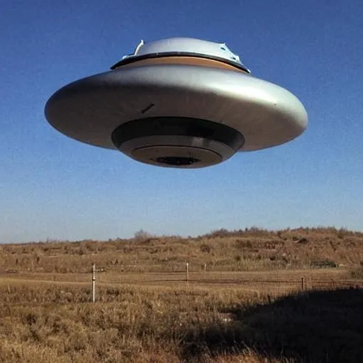 Prompt: blue sky, ufo


