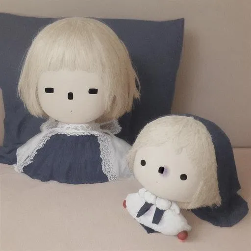 Prompt: doll with missing face