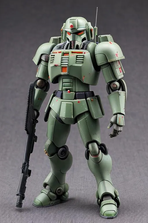 Prompt: japan anime robot look like "	Armored Trooper VOTOMS"

vintage, miniature. (high detailed skin:1.2), 8k uhd, dslr, soft lighting, ideal human, high quality, film grain, Fujifilm XT3, hyper realistic, detailed head