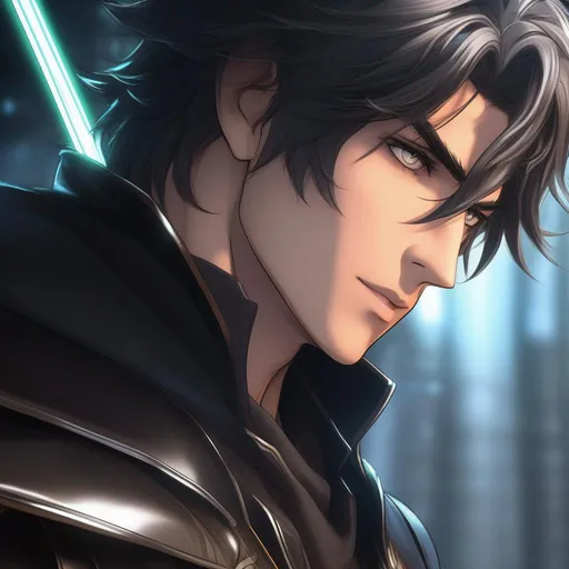 Prompt: Zerif 1male (glowing dark side-swept hair covering his right eye) 8K, UHD, best quality, head shoot, bust up

Digital illustration in manga style of a rogue in a duel against a divine creature, Key Art, Fantasy Illustration, award winning, Artstation, intricate details, realistic, Hyperdetailed, 8k  illustration in manga style of a rogue in a duel against a divine creature. Magical sparkle. By Greg Rutkowski, Ilya Kuvshinov, WLOP, Stanley Artgerm Lau, Ruan Jia and Fenghua Zhong, trending on ArtStation, made in Maya, Blender and Photoshop, octane render, excellent composition, cinematic atmosphere, dynamic dramatic cinematic lighting, aesthetic, very inspirational, arthouse

Digital illustration in manga style of a rogue in a duel against a divine creature. Magical light night, trending on artstation

Digital illustration in manga style of a rogue in a duel against a divine creature. In style of Yoji Shinkawa and Hyung-tae Kim, trending on ArtStation, dark fantasy, great composition, concept art, highly 