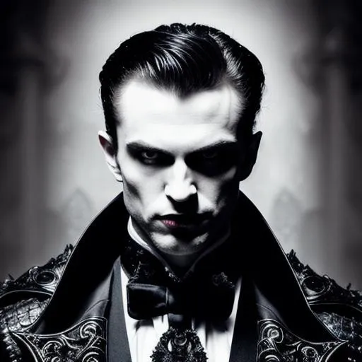 Prompt: {{{a Photorealistic portrait of a vampire lord}}}, grim - lighting, high - contrast, intricate details, elegant, highly detailed, Realistic, Film Quality, smooth, sharp focus, Evil, Sinister, ((Fangs dripping with blood)), :bat:  :vampire:  :man_vampire: 