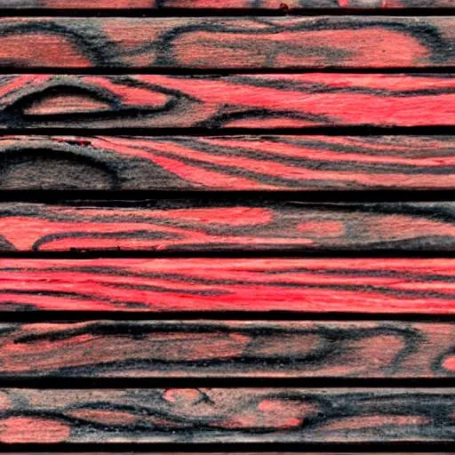 Prompt: Wood burning with a red and black color scheme 