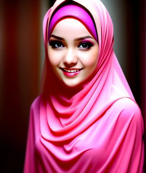 Prompt: A beatiful woman with hijab