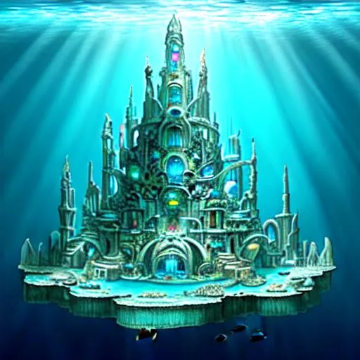 Prompt: underwater city atlantis