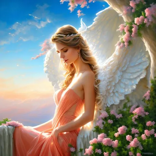 Prompt: Spanish beautiful women, coral jewellery, transparent white dress,  face only,  best new original art by Vladimir Kush and Steve Henderson, blue eyes, 8K, highest quality, ultra sharp, highly detailed, highly detailed full body, just one head, epic composition, ultra wide-shot, dynamic pose, concept art, dramatic lighting, digital painting, smooth,
