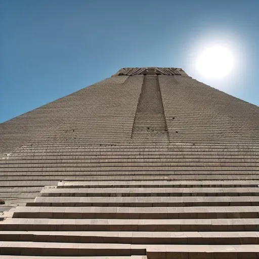 Prompt: a ziggurat with terraces, brutalist architecture