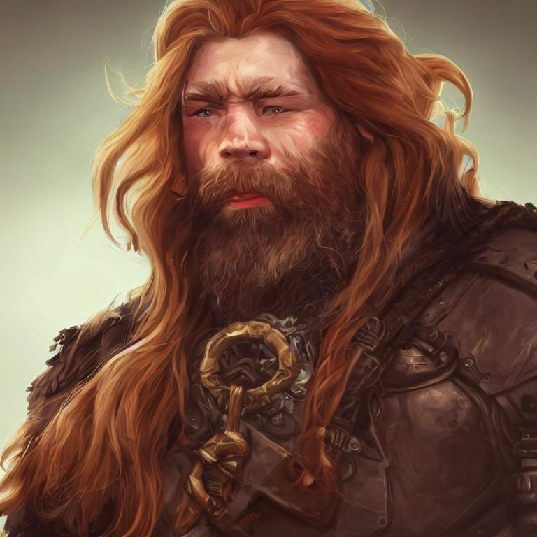 head and shoulders portrait of a gruff dwarven range... | OpenArt