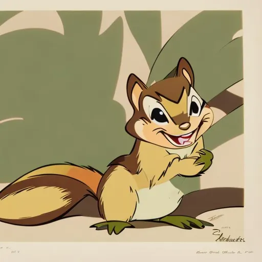 Prompt: Chipmunk by Bob Clampett, Vintage
Cel Animated, 1940s