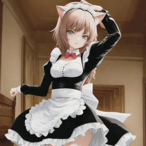 Anime girl on sale maid outfit