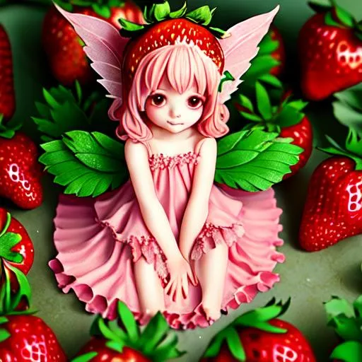 Prompt: strawberry fairy