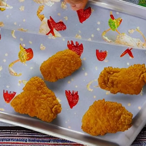 Prompt: chicken nuggets in space 