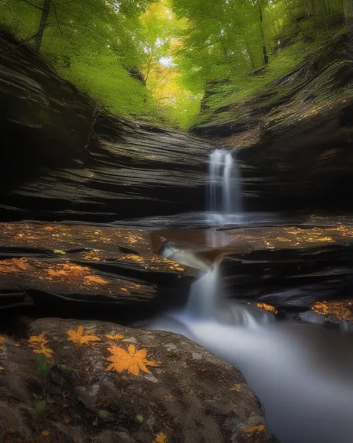 Prompt: Fawns leap, new York, long exposure 