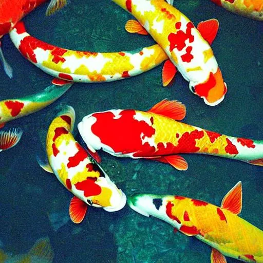 Prompt: pretty koi fish 
