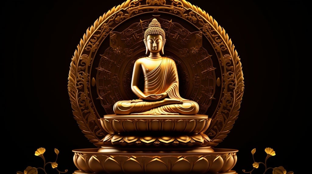 Prompt: vector entites worship buddha