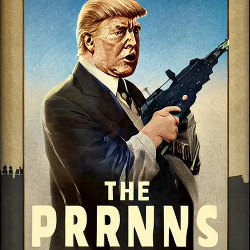 Prompt: The president: wars novel poster