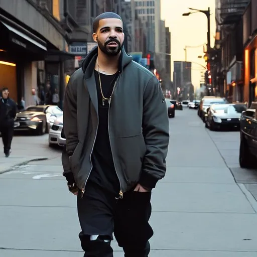 Prompt: Drake in a city
