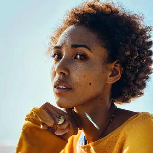 Social media photo of a female coworker, irish Ethio... | OpenArt