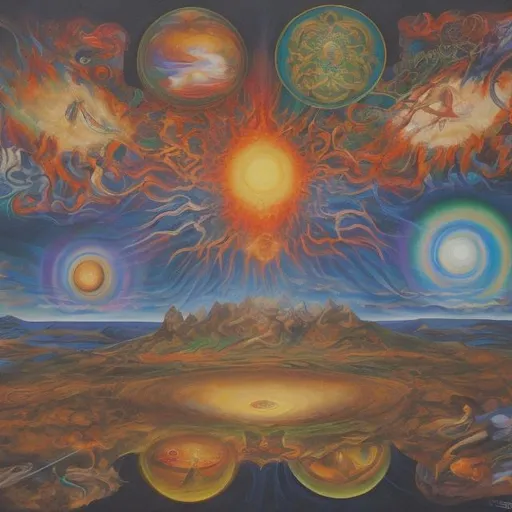 Prompt: oil painting of Carl Jung's concept of the collective unconscious