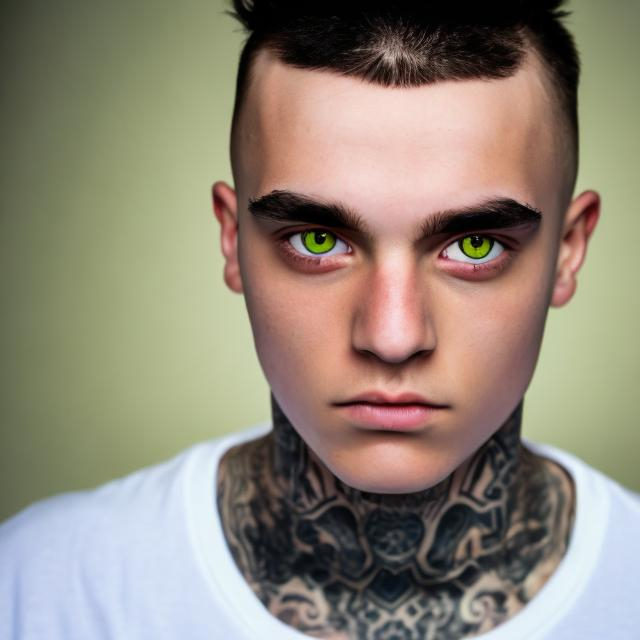 A Young Male With A Neck Tattoo His Eyes Are Two Di OpenArt a-young-male-with-a-neck-tattoo-his-eyes-are-two-di-openart