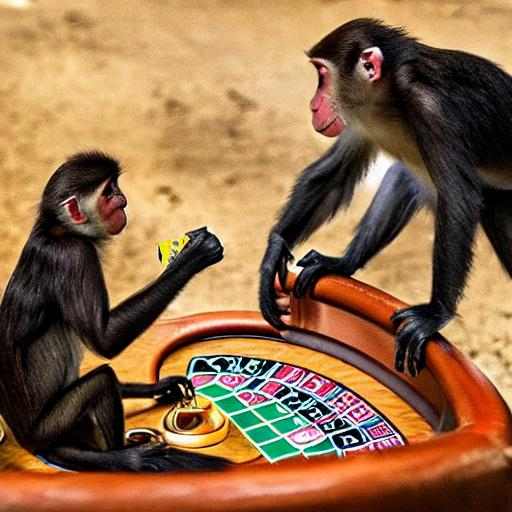 monkeys gambling OpenArt