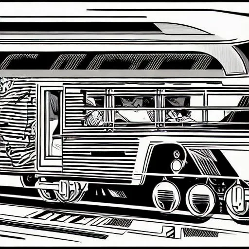 Prompt: Retro comic style artwork, highly detailed, locomotive, comic book cover, symmetrical, vibrant