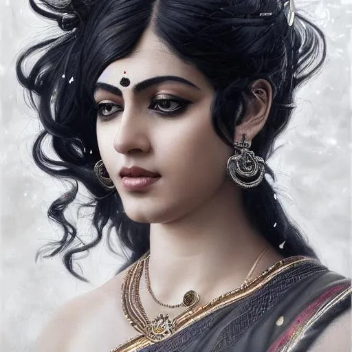 Prompt: Portrait of {Krishna} with {black} hair and with cute face, {heavenly}, perfect composition, hyperrealistic, super detailed, 8k, high quality, trending art, trending on artstation, sharp focus, studio photo, intricate details, highly detailed, by greg rutkowski