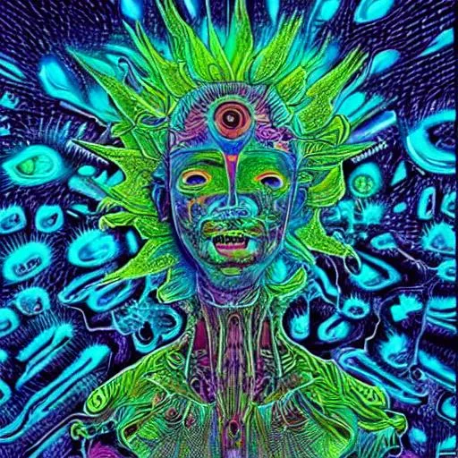 Prompt: human on DMT