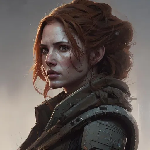 Prompt: "portrait of a woman by greg rutkowski, a jedi commander, mara jade, wearing the tactical gear of the galactic alliance, star wars expanded universe, she is about 4 0 years old, highly detailed portrait, digital painting, artstation, concept art, smooth, sharp foccus ilustration, artstation hq"