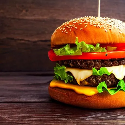 Prompt: Cheeseburger, high quality, 4k resolution