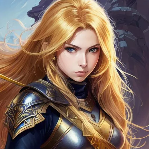 Prompt: a heroine from getting her maximum power reflected in her sword, golden hair, red sharp eyes, long hair, chaotic landscape, final fight, high resolution, professional drawing, girl from anime, 8k, digital art, sharp focus, trending in arstation, concept art, intricate, shadows, realistic,  drawing the closest thing to one made by a person, small and pointed nose, woman lips, elf, tar iris, well done eyes, focus on drawing better the face, focus on the eyes square and do not have overlaps, focus on the nose matching and not overlapping, focus on the nose not having mistakes, focus on the mouth being of a woman, focus on the eyes not having drawing errors, focus on the face not having errors , she uses a single sword, long sword, make sure that the hands do not have drawing errors, without losing fingers, like a league of legends champion, golden armour, golden wings, ascended