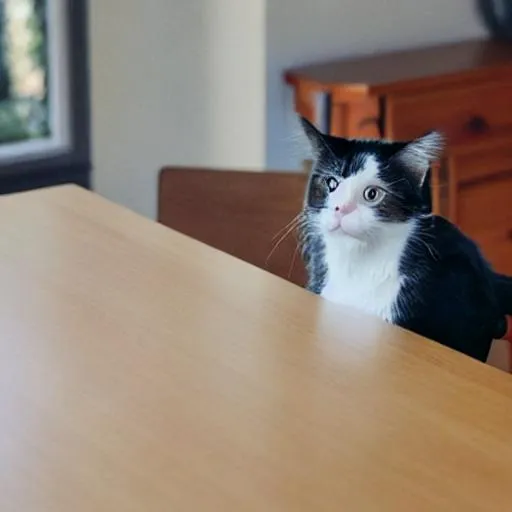 Prompt: A cat on the table
