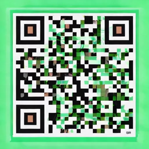 Prompt: The QR code should be easy to read, colored in green and black