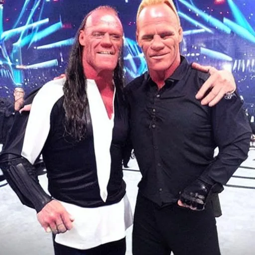 Prompt: WWE Undertaker and Sting