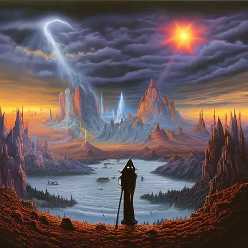 mark alan ray is a satanist in landscape style painting | OpenArt