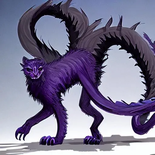 Prompt: Generate a displacer beast from D&D 5e 