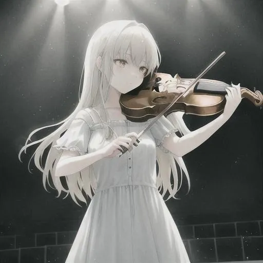 AIGC - girl playing the violin --anime - Hayo AI tools