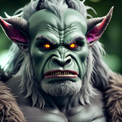 Prompt: orc
ghost
satyr, Professional, Highly Detailed, Hyperrealistic, sharp focus, Professional, UHD, HDR, 8K, Render, HD, Trending on ArtStation, close up, bokeh, outdoor,