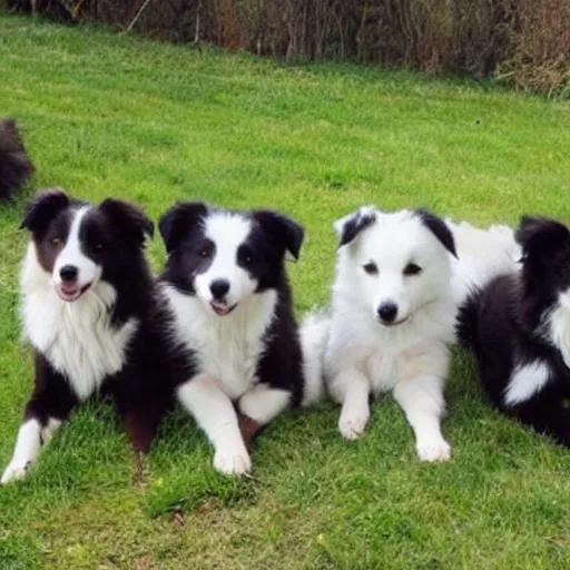 Prompt: pretty border collie puppys
