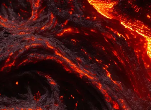 Prompt: ((masterpiece, best quality)),A detailed 8k closeup photograph of a MONSTER MADE OF carbon fibre and has lava flowing around him like veins ,ultra realistic, concept art,((highly detailed)),8k,bloody,disgusting,creepy,fleshy texture, gory, disgusting,dripping, dramatic, cinematic, photorealistic, 