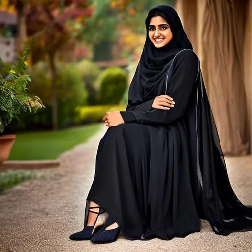 Prompt:   18 year old Most Beautiful a Pakistani  Girl with burka  on a school uniform. Ultra realistic.  Full body view showing 