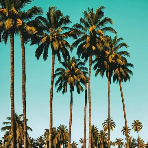 Prompt: palm trees pixelated