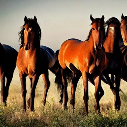 Prompt: pretty horses
