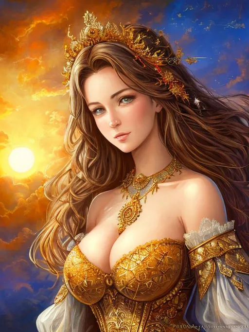 Prompt: {{{{highest quality concept art masterpiece}}}} digital drawing oil painting with {{visible textured brush strokes}}, full color fractal Formula: z² + c + (z² + c) / (3z³ + c) background in voronoi sky and sun, Best looking big-breasted woman in the world, with perfect composition, insanely detailed, highly detailed, good quality full HD,  brown skin, a sharp small nose, a black transparent hijab, NFSW, brown eyes, a modest long full-sleeved black dress, full body and a castle background.
