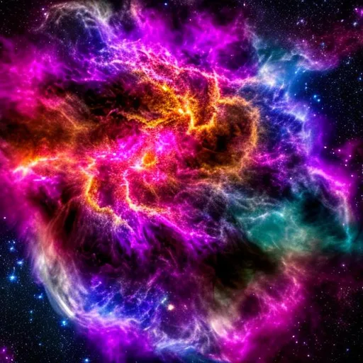 Prompt: Purple supernova dragon, nightsky, deep colors, fire