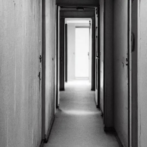 Prompt: Quiet Ghost Hallway, Liminal Space